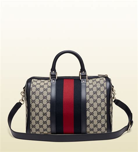 gucci boston bag vintage blue|gucci vintage web boston bag.